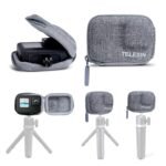 TELESIN Small Carry Case For Gopro Hero 11 Hero 10 Hero 9 9 Black, Pocket Measurement Protecting Case Journey Bag With Helps With Go Professional 10 9 Selfie Stick & Tripod Equipment, Ethylene Vinyl Acetate (EVA) - Image 2