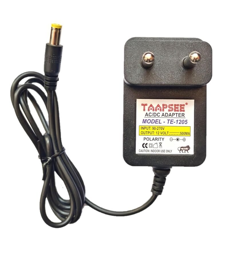 Taapsee 12V 0.5A/500mA Power Supply Adapter 5.5mm x 2.1mm, 12 Volt Power Adapter Transformers for CCTV Camera,Speaker,Router,Printer,Keyboard - Image 2