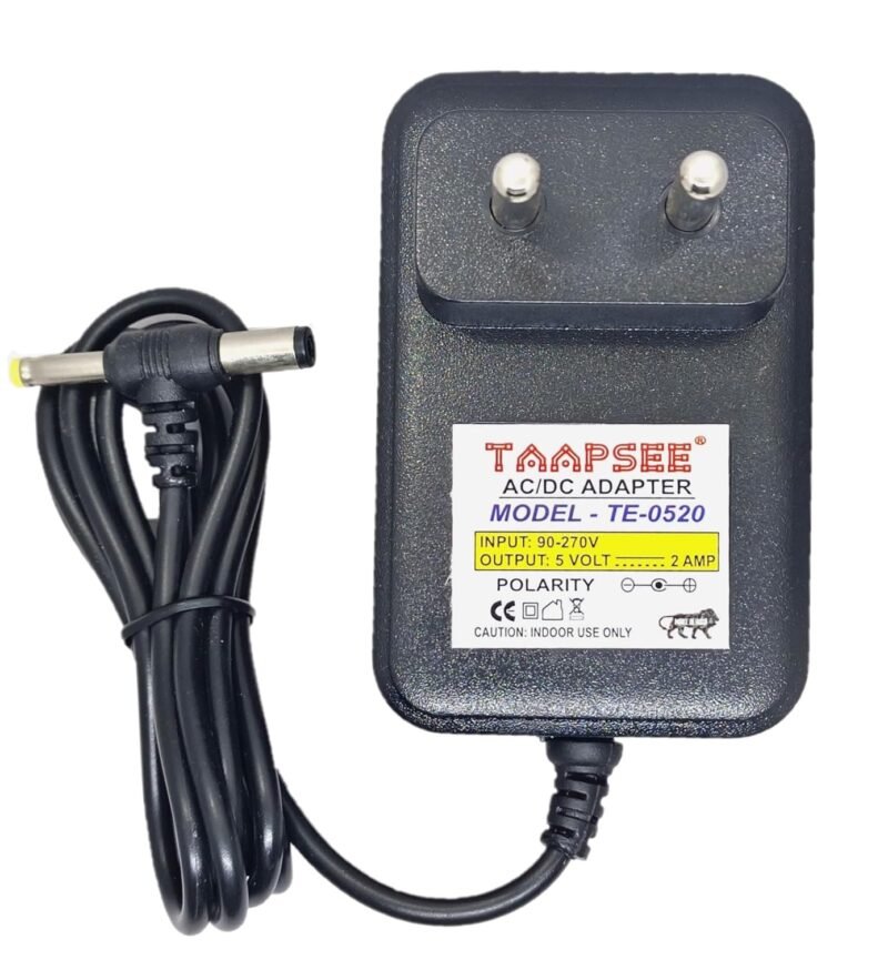 Taapsee 5Volt 2A DC Power Supply Adapter 5V Power Supply 10W AC Adapter AC to DC 5V 2A 1A Power Adapter Transformers Replacement Power Cord 5.5mm*2.5mm Wall Plug for Security Camera Monitor TV Box - Image 2