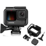 ZODUCT Go-Professional Hero Shockproof Physique Body Housing Protecting Case with Lens Cap Suitable with Hero 9 | 10 | 11 | 12 Motion Digital camera Protecting Vlog Cage, Motion Digital camera Equipment (Cowl with Lens Cap) - Image 2
