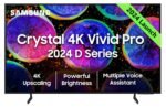 Samsung 108 cm (43 inches) D Collection Brighter Crystal 4K Vivid Professional Extremely HD Sensible LED TV UA43DUE77AKLXL (Black)
