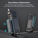 SMALLRIG Cage for Insta360 X4, Aluminum Protecting Case for Insta360 X4 with Silicone Lens Cowl, Constructed-in Chilly Shoe and 1/4"-20 Anti-Deflection Threaded Gap - 4278 - Image 4