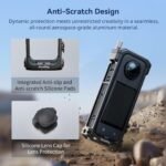 SMALLRIG Cage for Insta360 X4, Aluminum Protecting Case for Insta360 X4 with Silicone Lens Cowl, Constructed-in Chilly Shoe and 1/4"-20 Anti-Deflection Threaded Gap - 4278 - Image 5