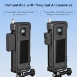 SMALLRIG Cage for Insta360 X4, Aluminum Protecting Case for Insta360 X4 with Silicone Lens Cowl, Constructed-in Chilly Shoe and 1/4"-20 Anti-Deflection Threaded Gap - 4278 - Image 8