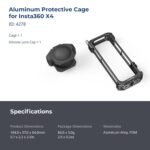 SMALLRIG Cage for Insta360 X4, Aluminum Protecting Case for Insta360 X4 with Silicone Lens Cowl, Constructed-in Chilly Shoe and 1/4"-20 Anti-Deflection Threaded Gap - 4278 - Image 9