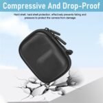 ZORBES Carrying Case for OSMO Motion 5 Professional/4/3, Waterproof PU Arduous Shell Storage Bag Plush Lining Design Motion Digicam Journey Case with Carabiner, 9.8 * 7.6 * 4.5cm, Black - Image 6