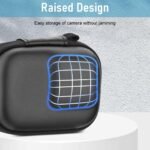 ZORBES Carrying Case for OSMO Motion 5 Professional/4/3, Waterproof PU Arduous Shell Storage Bag Plush Lining Design Motion Digicam Journey Case with Carabiner, 9.8 * 7.6 * 4.5cm, Black - Image 7
