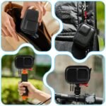 ZORBES Carrying Case for OSMO Motion 5 Professional/4/3, Waterproof PU Arduous Shell Storage Bag Plush Lining Design Motion Digicam Journey Case with Carabiner, 9.8 * 7.6 * 4.5cm, Black - Image 8