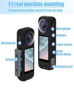 4Pcs Silicone Pores and skin Cowl for Motion Digital camera, Anti-Scratch Protecting Tender Silicone Cowl, Light-weight Case for Motion Digital camera,Suitable with Insta 360 X5 - Image 3
