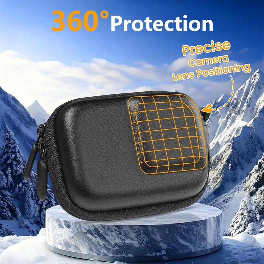 Obtheleg Motion Digital camera Case for OSMO Motion 5 Professional/4/3, Waterproof PU Moveable Carrying Case with Carabiner, Onerous Shell Shockproof Protecting Storage Bag for Motion Digital camera Equipment - Image 5
