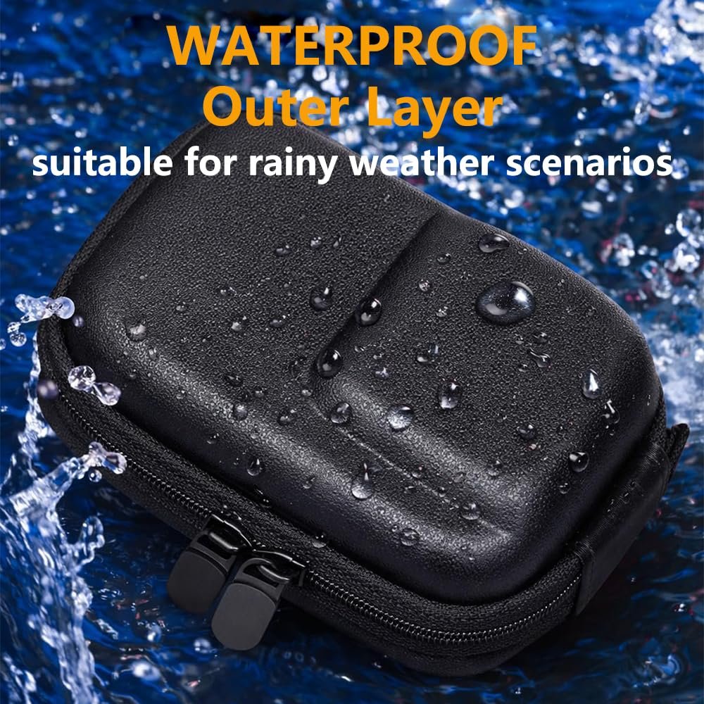 Obtheleg Motion Digital camera Case for OSMO Motion 5 Professional/4/3, Waterproof PU Moveable Carrying Case with Carabiner, Onerous Shell Shockproof Protecting Storage Bag for Motion Digital camera Equipment - Image 6