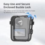 ELFOG Growth Cage for DJI Osmo 360, Protecting Plastic Body Case, Light-weight Shockproof Digicam Mount Housing with Lens Cap, Black - Image 3
