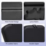 Sounce Arduous Shell Nylon Storage Bag for DJI Osmo Cell 3/4/4 SE – Waterproof & Shockproof Carrying Case with EVA Safety, Safe Elastic Bands &Gimbal Stabilizer & Equipment – Black - Image 4