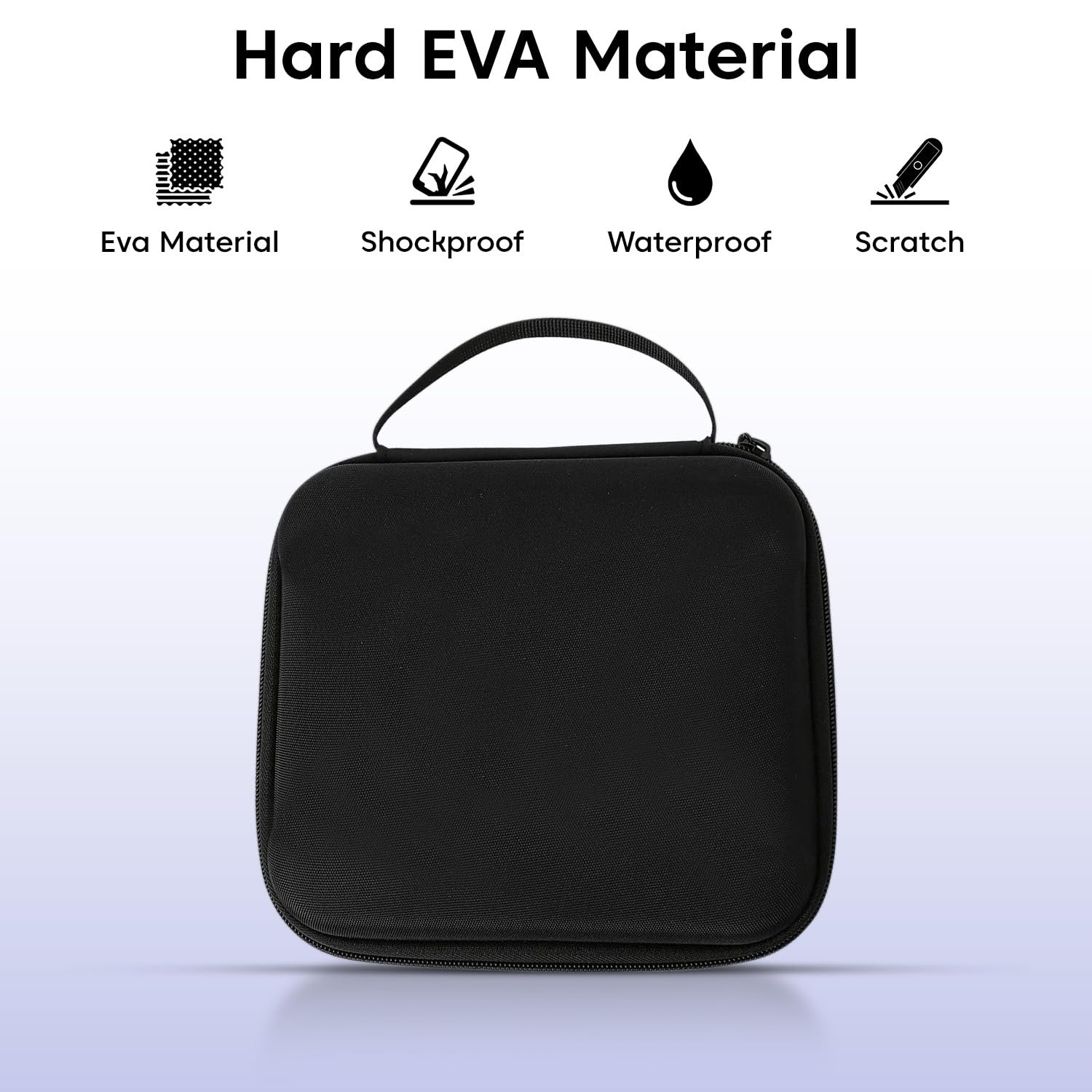 Sounce Arduous Shell Nylon Storage Bag for DJI Osmo Cell 3/4/4 SE – Waterproof & Shockproof Carrying Case with EVA Safety, Safe Elastic Bands &Gimbal Stabilizer & Equipment – Black - Image 5