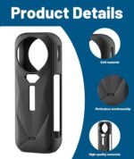 4 Pcs Insta 360 X5 Important Bundle, Insta 360 X5 Case, Lens Guard and Silicone Cowl, Appropriate with Insta 360 X5 Digital camera for Journey Journey and Vlogging - Image 3
