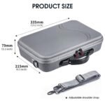 ZORBES® Carrying Case for Insta360 X4 Digicam, PU Onerous Shell Bag with Removable Shoulder Strap & Deal with Anti-Scratch Lycra Liner Design Journey Carry Equipment Bag for Insta360 X4 Digicam - Image 7