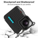 Silicone Protecting Case for GoPro Hero 4K 2024 - Facet Interface Cowl with Wrist Strap & Lens Cap, Shockproof Anti-Scratch Full Physique Pores and skin for Diving, Outside Adventures (Black) - Image 7