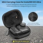 ZORBES® Carry Case for Insta360 Go Extremely, Motion Digicam Journey Case Bag, Customized-fit EVA Exhausting Shell Storage Bag, Gentle Plush Liner, Style Outside Motion Digicam Storage Case with Carabiner - Image 3