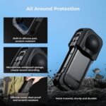 Ok&F Idea Digital camera Cage for Insta360 X5, Aluminum Alloy Protecting Case with Silicone Lens Cowl, Body with 2 Chilly Shoe Mounts for Microphone and Led Video Gentle, Constructed-in 1/4" Screw Gap - Image 8