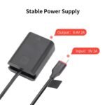KingMa NP-FW50 Sort-C Coupler (Just for QC PD Powerbank) Dummy Battery Suitable with FW50 Sony A7 A7R2 A7M2 A6300 A6000 A6500 for Reside Video Continues With out Reduce Capturing - Image 3