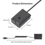 KingMa NP-FW50 Sort-C Coupler (Just for QC PD Powerbank) Dummy Battery Suitable with FW50 Sony A7 A7R2 A7M2 A6300 A6000 A6500 for Reside Video Continues With out Reduce Capturing - Image 5