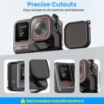 ZORBES® for Insta360 Ace Professional 2 Silicone Protecting Case, for Insta360 Ace Professional 2 case Cowl with Silicone Lens Cap with Anti-Misplaced Lanyard and Wrist Strap, for Insta360 Ace Professional 2 Equipment - Image 8