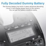 KingMa LP-E10 Dummy Battery DC Coupler Equipment Digicam Energy Provide Adapter Appropriate with Canon EOS 1100D/1200D/1300D/1500D/2000D Kiss X50 Insurgent T3 (LP-E10 with AC Adapter) - Image 4