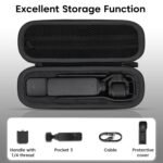 Osmo Pocket 3 Carrying Case – Arduous EVA Protecting Journey Storage Bag with Zipper & Mesh Pocket | Shockproof, Water-Resistant Compact Case for Creator Combo & Equipment - Image 3