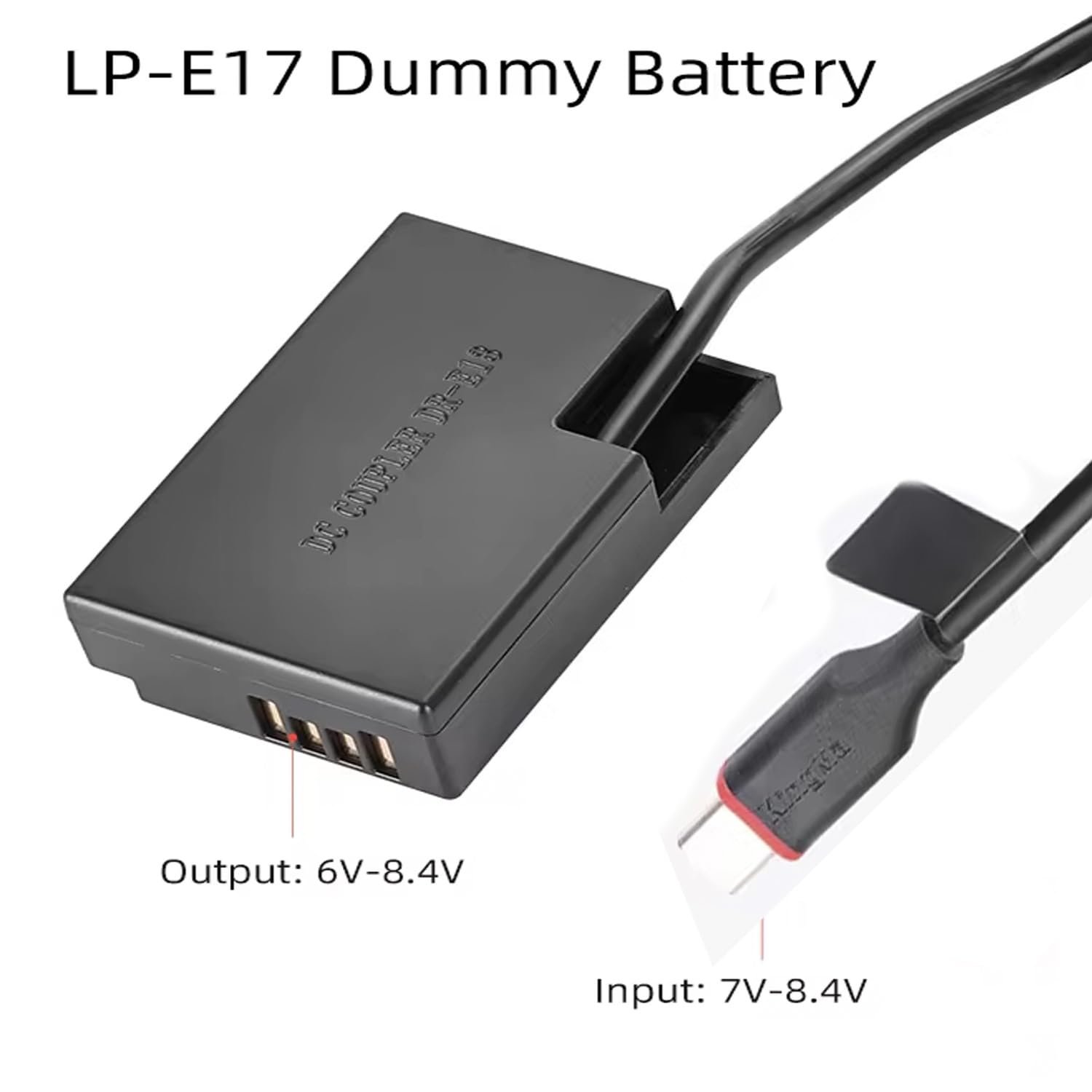 KingMa LP-E17 USB Kind-C Coupler (Just for QC PD Powerbank) Dummy Battery Stay Video Lengthy hr Taking pictures Appropriate with EOS Insurgent T7i,T6i,T6s,SL3,SL2,77D,800D,760D,750D,200D,M6,M5,M3 - Image 5