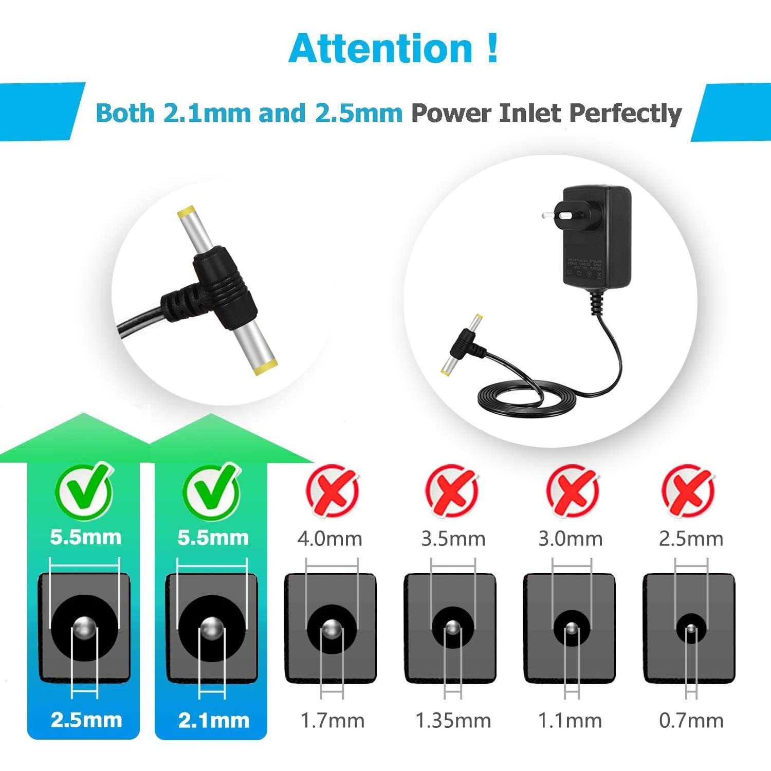 9V-2A Energy Adapter Provide with AC Enter 100-240V DC Output - Image 3