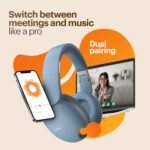 Purchase Noise Two Wi-fi On Ear Headphones with 50 Hours Playtime, Low Latency(as much as 45ms), 4 Play Modes, Twin Pairing, BT v5.3 (Serene Blue) - Greatest Worth India | AskMeFlash - Image 7