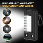 Purchase GIGALUMI 20000mAh Photo voltaic Energy Financial institution Constructed-in COB Flashlight Transportable Charging System with LED Indicators 2 USB Output Ports & USB-A to Micro-USB Cable for Smartphones Tablets (Pack of 1, Black) - Finest Worth India | AskMeFlash - Image 6