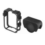 ELFOG Growth Cage for DJI Osmo 360, Protecting Plastic Body Case, Light-weight Shockproof Digicam Mount Housing with Lens Cap, Black - Image 2