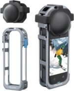 TELESIN Aluminum Alloy Protecting Body Case for Insta360 X5 with Chilly Shoe Mount Magnetic Fast-Launch Mount 1/4-inch Threaded Interface with Silicone Protecting Len Case for Digital camera Equipment - Image 2