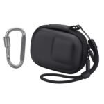 ZORBES Carrying Case for OSMO Motion 5 Professional/4/3, Waterproof PU Arduous Shell Storage Bag Plush Lining Design Motion Digicam Journey Case with Carabiner, 9.8 * 7.6 * 4.5cm, Black - Image 2