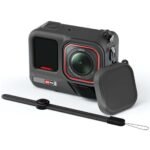 ZORBES® for Insta360 Ace Professional 2 Silicone Protecting Case, for Insta360 Ace Professional 2 case Cowl with Silicone Lens Cap with Anti-Misplaced Lanyard and Wrist Strap, for Insta360 Ace Professional 2 Equipment - Image 2