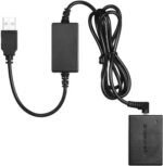 digiclicks NP- FW-50 Dummy Battery +DC Energy Financial institution (5V 2A) USB Adapter Cable Digital camera Battery Charger (Black) - Image 2
