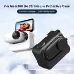 for Insta360 GO 3S, Digital camera Charging Field Silicone Cowl with Lens Cap & Wrist Strap, Anti-Scratch Protecting Case Pores and skin with Motion Strap for Motion Digital camera (Black) - Image 3