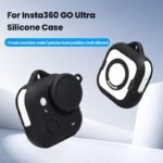Silicone Case & Lens Cap Set with Lanyard for Insta360 GO Extremely, Anti-Scratch Digicam Physique Protector Cowl with Mud-Proof Cap and Wrist Strap (Black) - Image 3