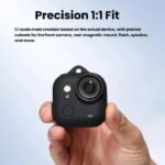 Silicone Case & Lens Cap Set with Lanyard for Insta360 GO Extremely, Anti-Scratch Digicam Physique Protector Cowl with Mud-Proof Cap and Wrist Strap (Black) - Image 4