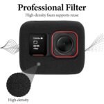 Geekria for Creators Windslayer Cowl Wind Muff Appropriate with Insta360 Ace Professional 2, Ace Professional, Ace Motion Digicam, Housing Body Case, Video Noise Discount Sponge Equipment (Black / 2 Pack) - Image 4