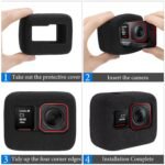 Geekria for Creators Windslayer Cowl Wind Muff Appropriate with Insta360 Ace Professional 2, Ace Professional, Ace Motion Digicam, Housing Body Case, Video Noise Discount Sponge Equipment (Black / 2 Pack) - Image 6