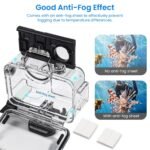 ZORBES® Waterproof Case for DJI Motion 5PRO/4/3 with Anti-Fog Underwater Housing Shell Cage Helps 50M/164FT Deep Diving Scuba Snorkeling Swimming with Fast Launch Screw, Digital camera Equipment - Image 4