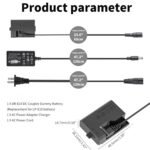 ACK-E10 AC Energy Provide Adapter DR-E10 Dummy Battery Package Change LP-E10 Battery for Canon EOS Insurgent T3 T5 T6 T7 1100D 1200D 1300D 1500D 2000D Cameras(Black) - Image 5