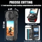 Motion Professional Silicone Protecting Case Cowl with Lens Cap Suitable with Insta360 X5 Motion Digicam | Shockproof, Scratch Resistant (Black) - Image 6