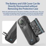 Motion Professional Silicone Protecting Case Cowl with Lens Cap Suitable with Insta360 X5 Motion Digicam | Shockproof, Scratch Resistant (Black) - Image 8