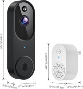 Purchase WiFi Doorbell Digicam Wi-fi with Indoor Chime IP65 Waterproof Video Doorbell Digicam Sensible Doorbell with Movement Detector 1080 HD Video Night time Imaginative and prescient Cloud Storage 2-Means Speak Battery Powered - Greatest Worth India | AskMeFlash - Image 7
