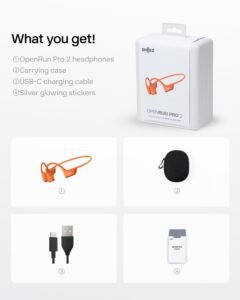 Purchase SHOKZ Openrun Professional 2 Bone Conduction Sports activities Headphones, Open Ear Wi-fi Earphones with Bluetooth 5.3, Noise Cancelling Mics, IP55 Waterproof, 12H Playtime for Operating, USB-C Fast Cost (Orange) - Finest Value India | AskMeFlash - Image 10