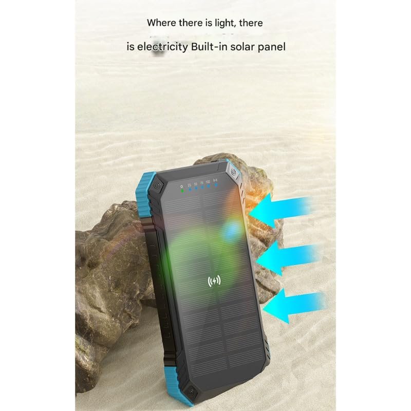 Purchase Photo voltaic Energy Financial institution 20000mAh with Tenting Mild Outside Transportable Cell Charging Backup - Finest Worth India | AskMeFlash - Image 4