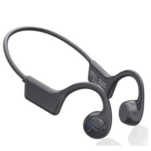 Purchase Bone Conduction Headphones, 12 Hours Playtime Bluetoeth 5.3 Headset Open Ear Wi-fi Earphone – IP55 Sweatproof Constructed-in Mic,Good for Operating Biking Climbing Exercises(Black) – Finest Value India | AskMeFlash
